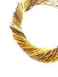 NP Art Glass Amber Multi-Strand Beaded Bracelet