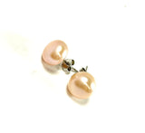 SS Fresh Water Pearl Pink 10mm Stud Earrings