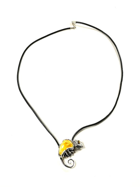 Amber Graduated Bead Necklace with Fossilized Insect