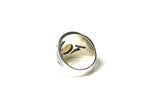 SS Pearl Round Swirl Ring Size 7,8