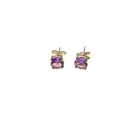 SS 14K Boulder Opal Amethyst Earrings