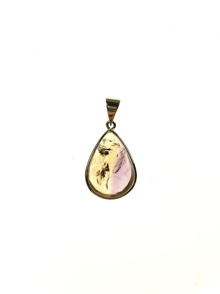 Fossilized Walrus Tusk Mother of Pearl Pendant w/14KT Gold Fill