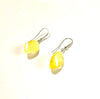 SS Butterscotch Amber 3D Twist Dangle Earrings