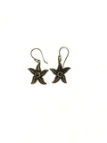 SS Amethyst Starfish Dangle Earrings