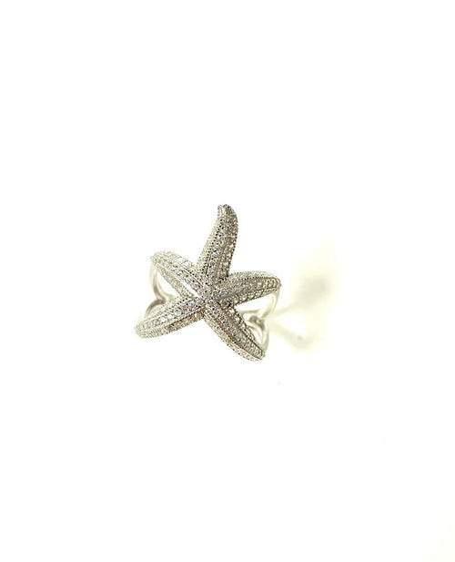 SS CZ Starfish Ring Size 8