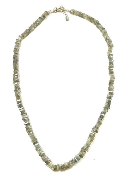 Sterling Silver Aquamarine Apatite and Tanzanite Bezel Necklace