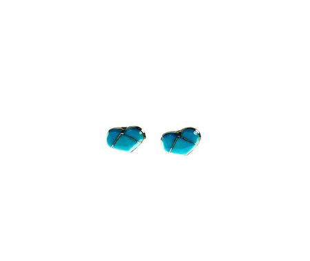 SS Turquoise Heart Studs