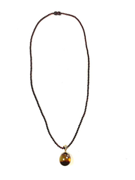 Amber Three Tone Beaded Necklace