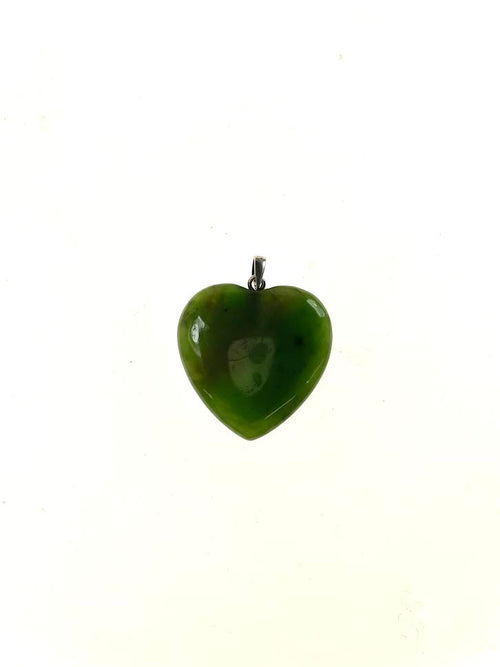 SS Jade Heart Pendant