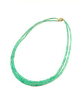 14K Emerald Two Strand Beaded Necklace