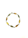 SS Amber Multicolor Link Bracelet