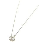 SS Three Quartz Crystal Freeform Necklace