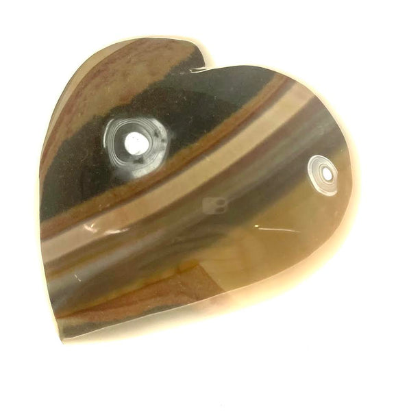Banded Agate Large Heart
