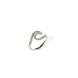 SS CZ Wave Ring Size 6, 7