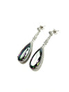 SS Mystic Topaz and CZ Pear Dangle Earrings