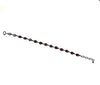 SS Garnet Oval Link Bracelet
