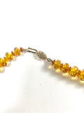 Amber Nugget Faceted Graduated Bead Necklace