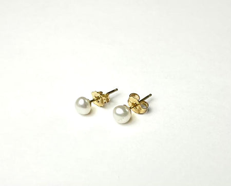 SS Pearl 1cm Dangle Earrings