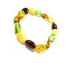 Multicolor Amber Elastic Bead Bracelet