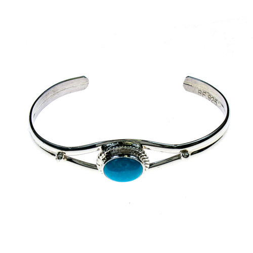Sterling Silver Turquoise Cuff Baby Bracelet