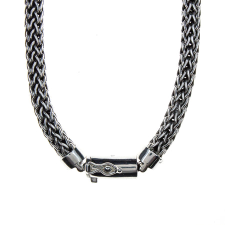 Stainless Steel Black Screw Link Men's Bracelet