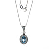 Sterling Silver Blue Topaz Necklace