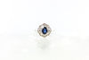 14KW Sapphire and Diamond Ring Size 7