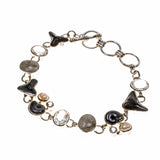 Sterling Silver Ammonite Sand Dollar and Shark Tooth Bracelet