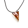 SS Amber Triangle Corded Necklace