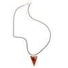 SS Amber Triangle Corded Necklace