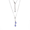 SS Created Tanzanite Lariat Necklace