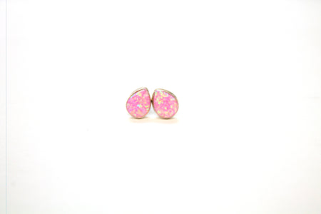 SS Fresh Water Pearl Pink 10mm Stud Earrings