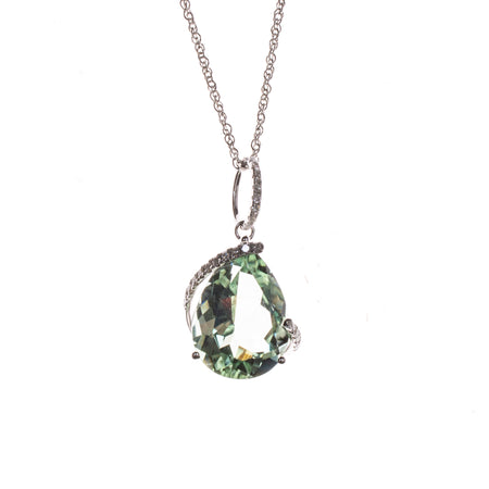 SS Faceted Round & Pear Emerald Bezel Link Bracelet