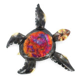 Small Copper Dripped Sea Turtle Wall Art