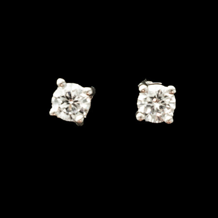 14K Yellow Gold Cubic Zirconia Round 6mm stud Earrings