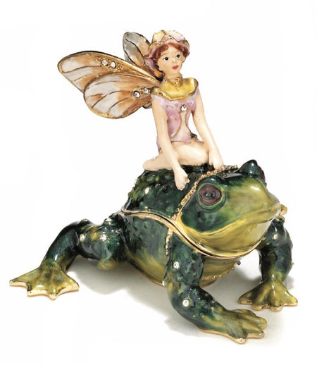 Ballerina Frog Cloisonné Trinket Box