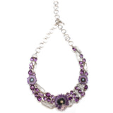 SS Amethyst Stalactite and Quartz Statement Necklace