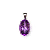 SS Faceted Amethyst Pendant