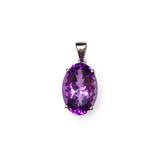 SS Faceted Amethyst Pendant