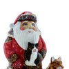 Carved Santa with Kittens
