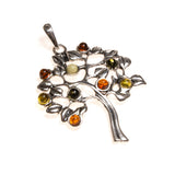 SS Amber Fruiting Tree of Life Pendant