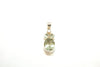 SS Green Amethyst and Pearl Pendant