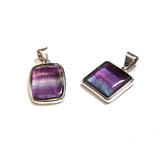 SS Fluorite Bezel Pendants