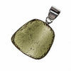 Sterling Silver Raw Moldavite Bezel Pendant