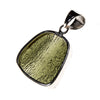 Sterling Silver Raw Moldavite Bezel Pendant