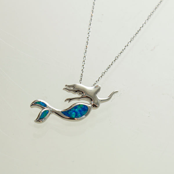 SS Created Opal Mermaid Necklace