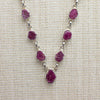 SS 9 Rough Ruby Link Necklace