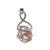 Sterling Silver Blister Pearl Infinity Prong Pendant