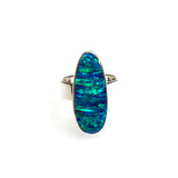 SS Freeform Created Opal Ring Size 7