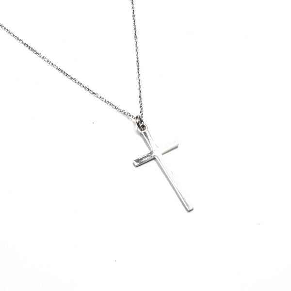 SS Simple Cross Necklace
